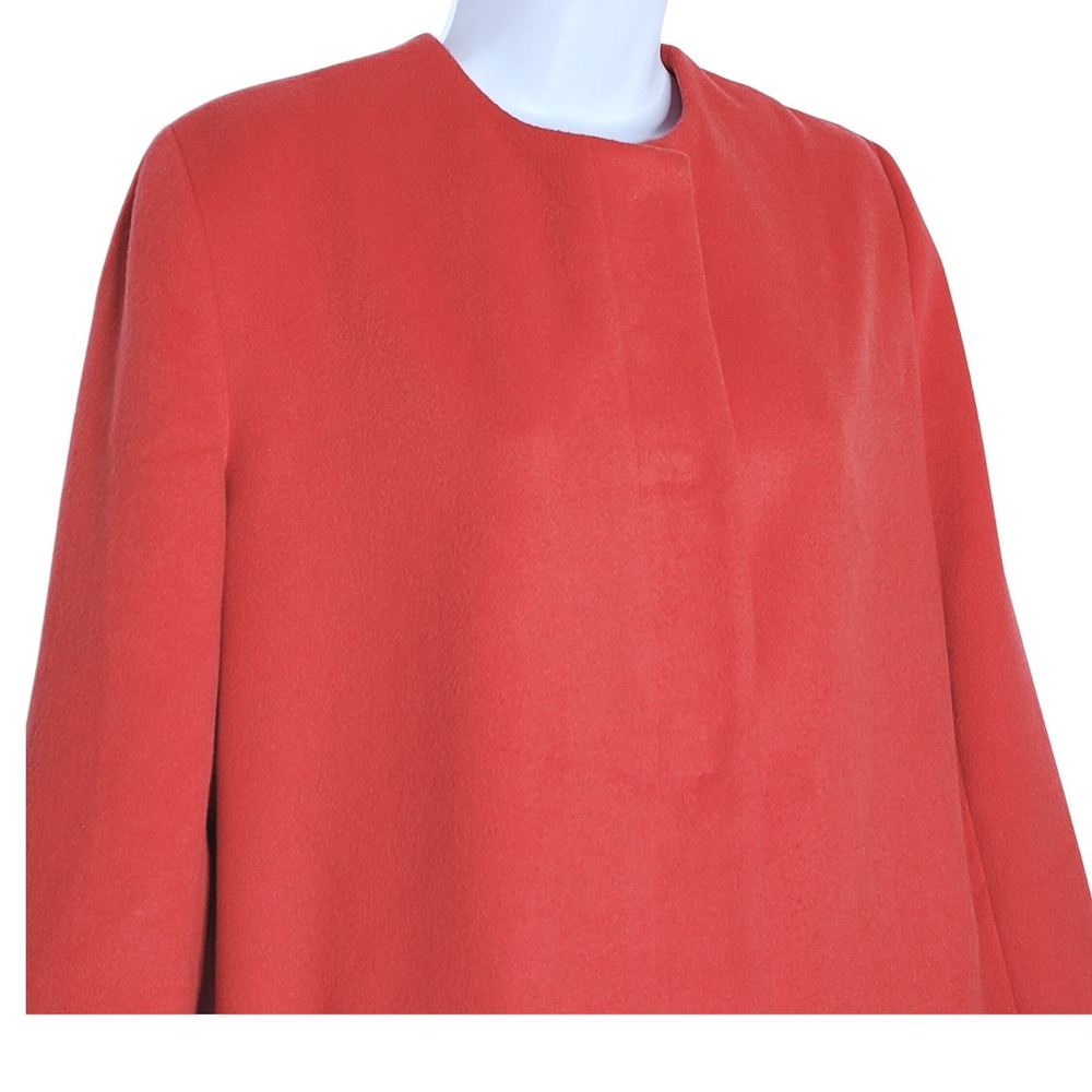 BB Dakota Catina Coral Red Coat Wool Blend Size Medium - Picture 4 of 15
